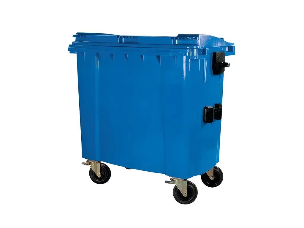 Conteneur à déchets sur 4 roues - 770 litres - bleu