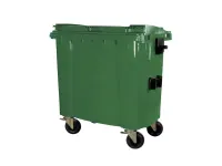 4-wiel kunststof afvalcontainer - 770 liter - groen