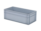 Stapelbehälter Euronorm - 800 x 400 x H 278 mm - Grau - geschlossene Handgriffe - 1