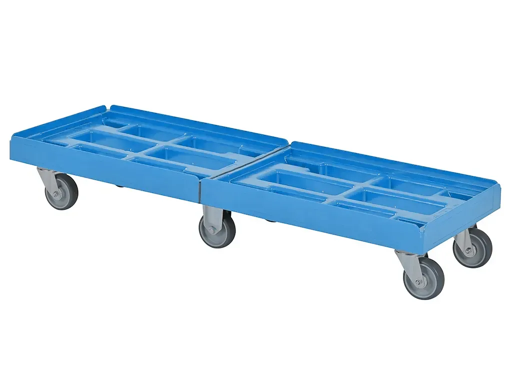 Maßarbeit Kunststoff-Rollwagen - 1200x400mm - Hellblau 