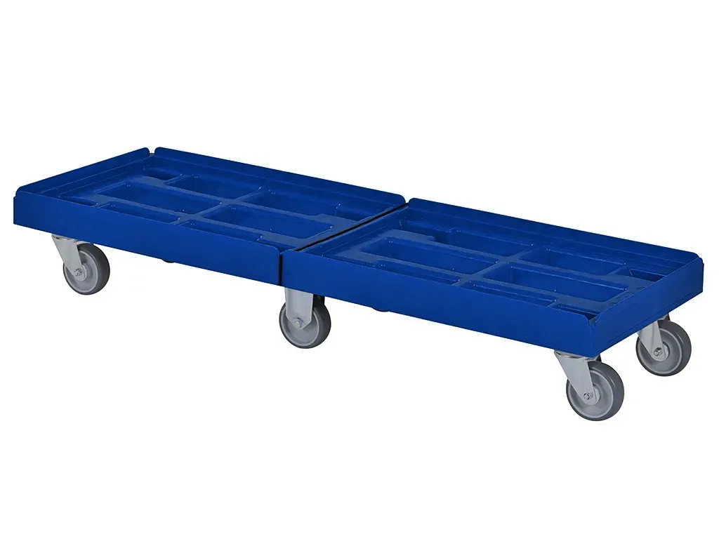 Custom plastic dolly - 1200x400mm - blue