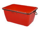 Bac en plastique pour mortier FMK - 200 litres - Rouge - 1