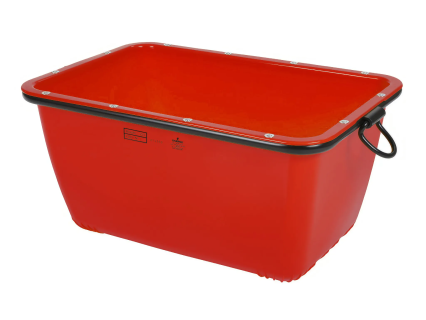 Bac en plastique pour mortier FMK - 200 litres - Rouge