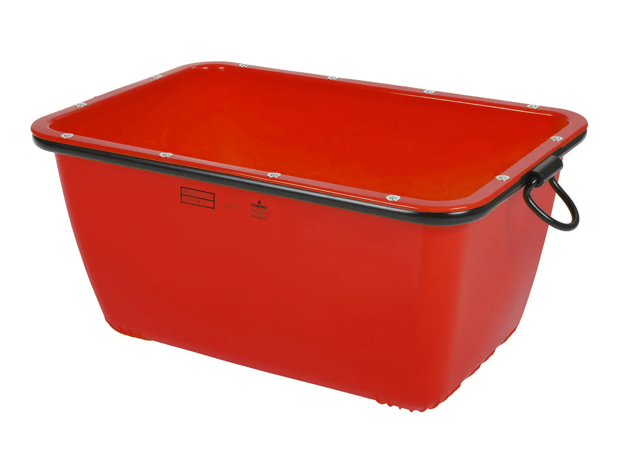 Kunststof mortelbak - type FMK - 200 liter - Rood