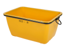 Bac en plastique pour mortier FMK - 200 litres - Jaune - 1