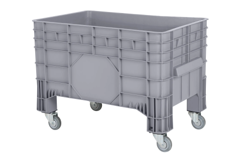 MINI BOX plastic palletbox - 1040 x 640 x H 740 mm - 4 wheels