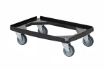 Chariot en plastique - 620 x 420 x 167 mm - noir - 1
