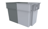 Bac gerbable emboîtable Euronorm - 600 x 400 x H 400 mm - gris - 1