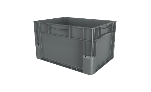 EuroClick stacking bin - 400 x 300 x H 235 mm - grey - closed