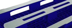 Palette EURO type EURO H1 bleu (avec bords - sans tenons de centrage) - 2