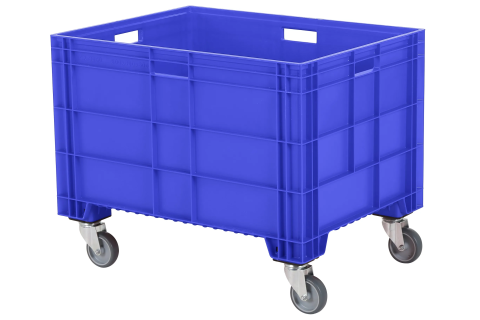 Euronorm stacking bin - 800 x 600 x H 640 mm - blue