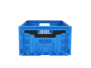 Caisse pliante - 600 x 400 x H 233 mm - bleu - 4