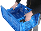 Caisse pliante - 600 x 400 x H 233 mm - bleu - 6