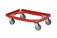 Chariot en plastique - 610 x 415 x 167 mm - rouge