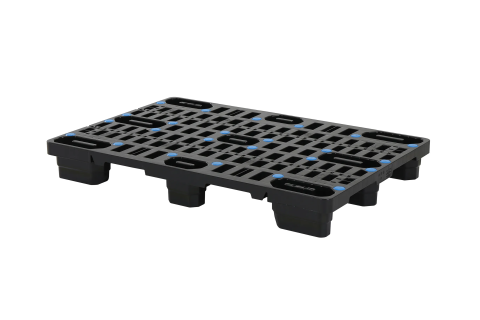 Nestable plastic pallet - 1200 x 800 mm (9 feet) - with anti-slip 