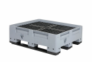 Palette de rétention avec coussin - 1200x1000mm - 220 litres - 3 semelles - 1