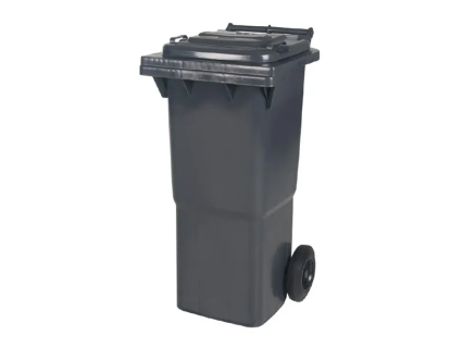 Two-wheeled 60 litre waste container - grey