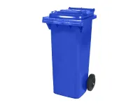 Conteneur à déchets sur 2 roues - 80 litres - bleu