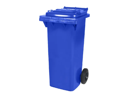 Two-wheeled 80 litre waste container - blue