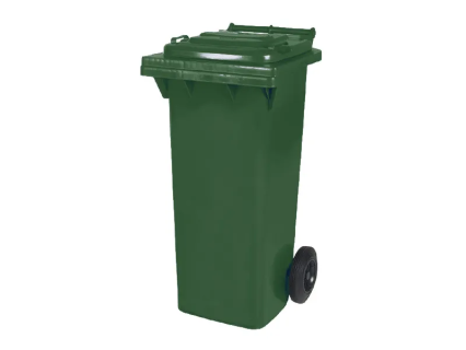 Two-wheeled 80 litre waste container - green