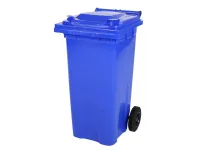 2-wiel kunststof afvalcontainer - 120 liter - blauw