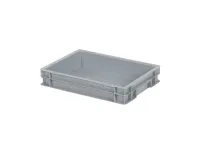 Stacking bin / cutlery bin - 400 x 300 x H 75 mm - grey (smooth base)