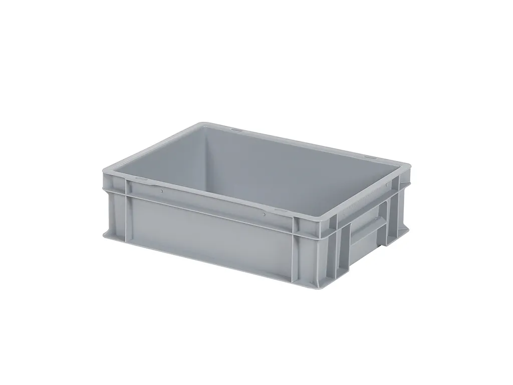 Stacking bin / bin for plates - 400 x 300 x H 120 mm - grey (smooth base)