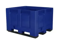 BIG BOX plastic palletbox - 1200 x 1000 mm - 3 runners - blue