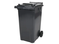 Two-wheeled 240 litre waste container - grey