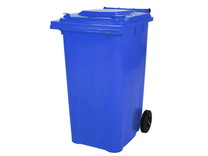 2-wiel kunststof afvalcontainer - 240 liter - blauw