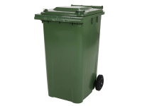 Two-wheeled 240 litre waste container - green