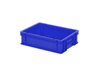 Stacking bin / bin for plates - 400 x 300 x H 120 mm - blue (smooth base)