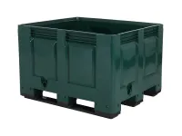 BIG BOX plastic palletbox - 1200 x 1000 mm - 3 runners - green