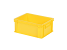 Bac gerbable / bac à assiettes - 400 x 300 x H 175 mm - Jaune (fond lisse) - 1