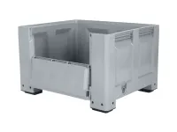 BIG BOX plastic palletbox - 1200 x 1000 mm - with drop door - on 4 feet