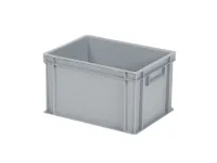 Stacking bin / bin for plates - 400 x 300 x H 236 mm - grey (smooth base)