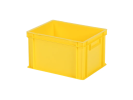 Bac gerbable / bac à assiettes - 400 x 300 x H 236 mm - Jaune (fond lisse) - 1