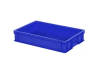 Stapelbak Euronorm - 600 x 400 x H 120 mm (gladde bodem) - blauw