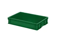 Stapelbak Euronorm - 600 x 400 x H 120 mm (gladde bodem) - groen