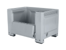 Caisse-palette en plastique - 1200 x 800 mm - avec clapet sur 4 pieds - 1