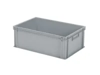 Stacking bin - 600 x 400 x H 220 mm - grey (smooth base)