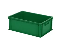 Stapelbak Euronorm - 600 x 400 x H 220 mm (gladde bodem) - groen