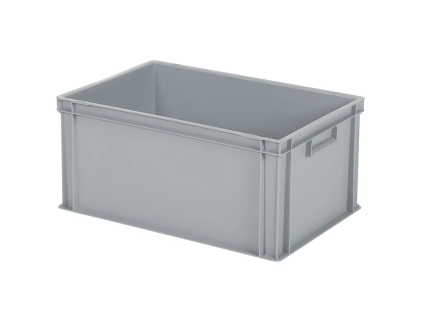 Stacking bin - 600 x 400 x H 280 mm - grey (reinforced base)