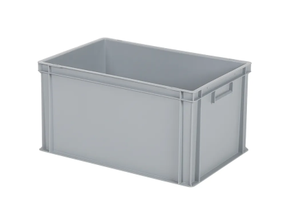 Stacking bin - 600 x 400 x H 320 mm - grey (reinforced base)