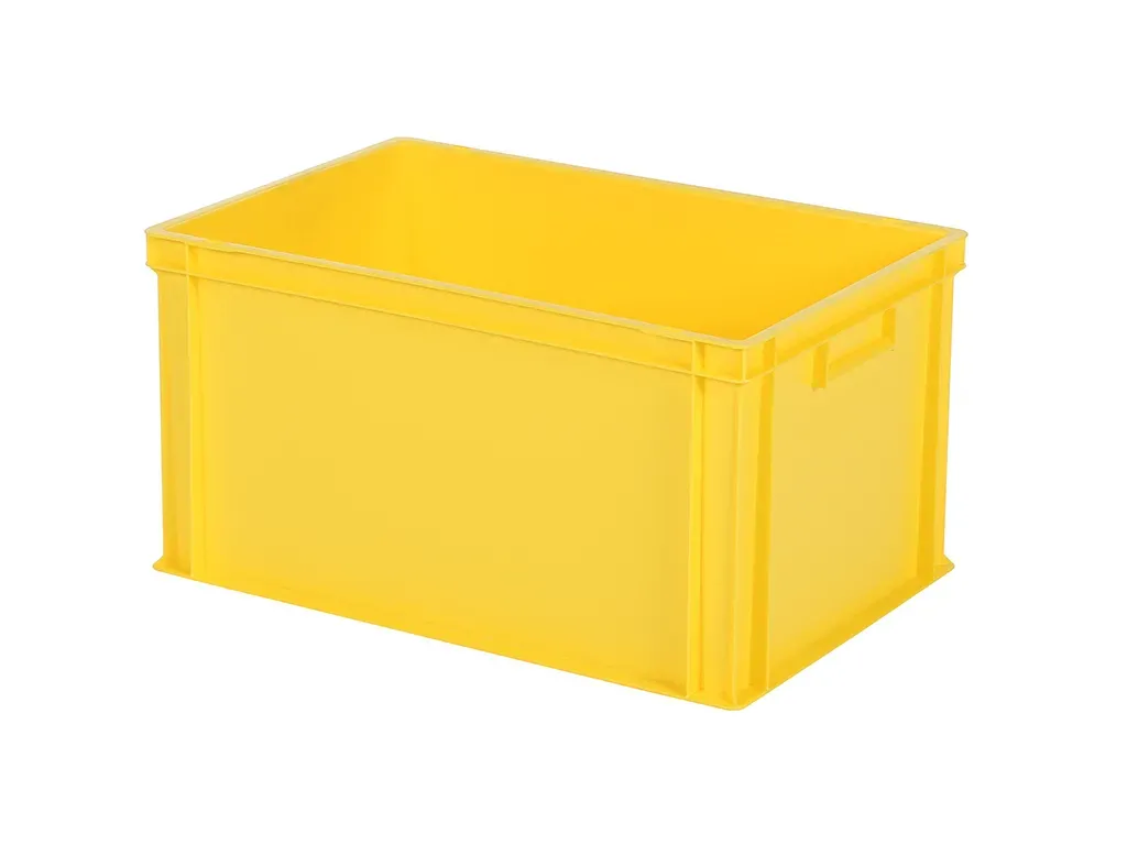 Bac gerbable Euronorm - 600 x 400 x H 320 mm - Jaune (fond renforcé)