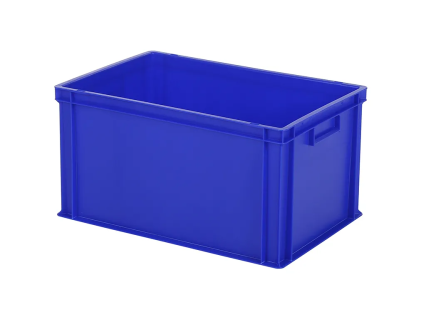 Bac gerbable Euronorm - 600 x 400 x H 320 mm - Bleu (fond renforcé)