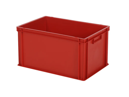 Stapelbak Euronorm - 600 x 400 x H 320 mm (versterkte bodem) - rood