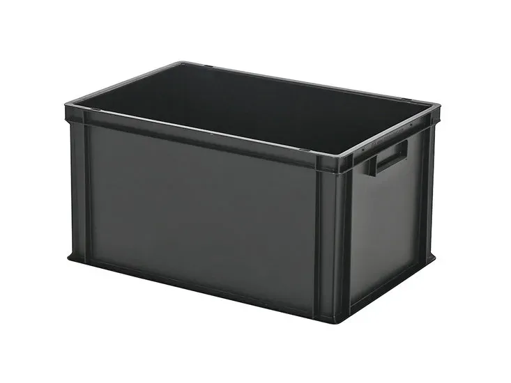 Stacking bin - 600 x 400 x H 320 mm - black (reinforced base)