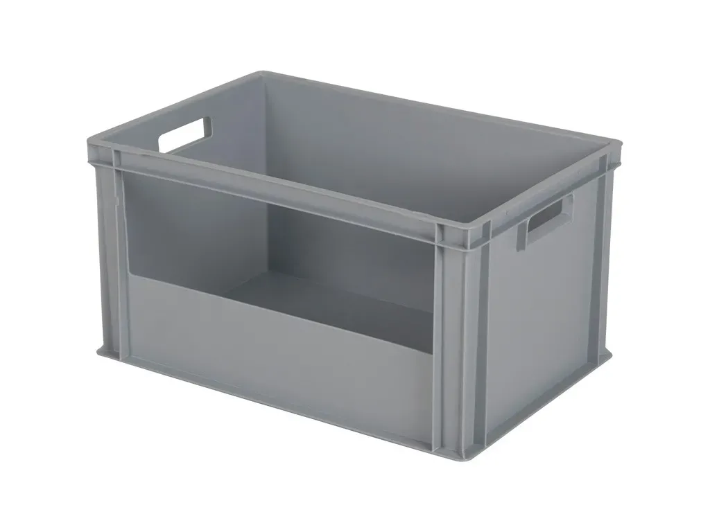 Euronorm plastic storage bin - 600 x 400 x H 320 mm - long side