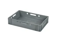 Stacking bin E1 - grey - 600 x 400 x H 125 mm